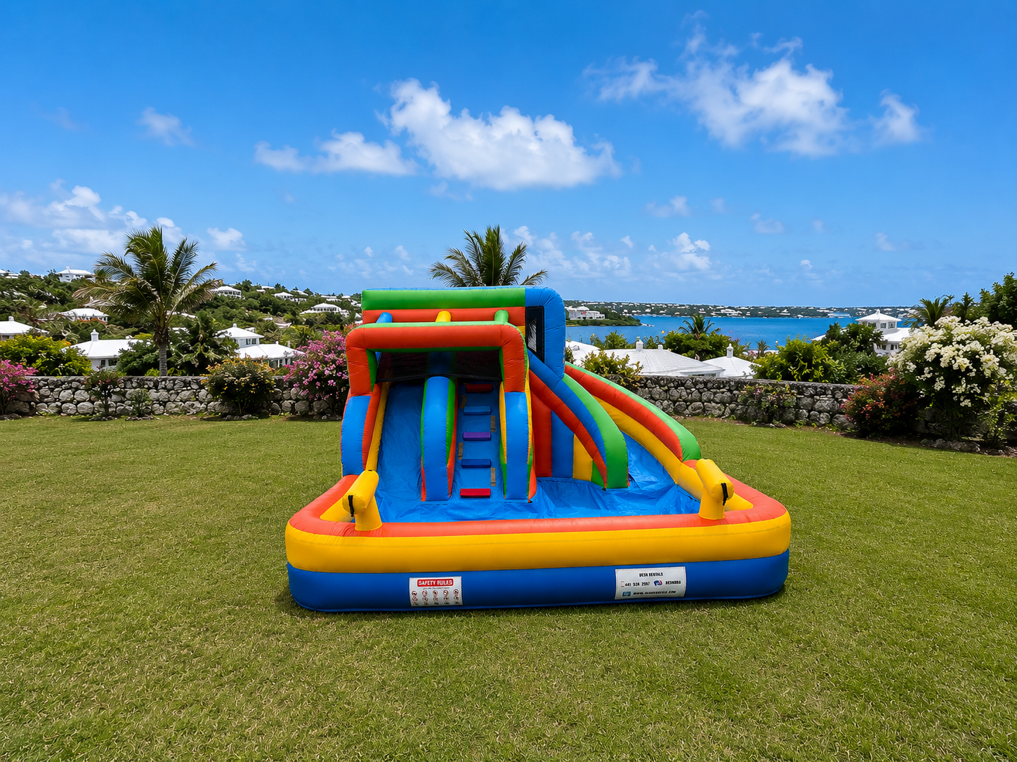 Double Slide Water Fun Castle — Rent in Bermuda | DESH Rentals